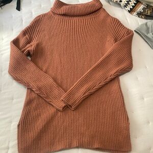 Knit turtleneck sweater dress